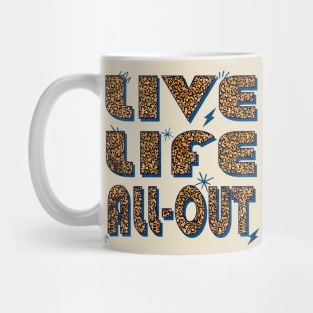 Birthday Gift Sagittarius Girl Fact in Leopard Print: Live Life All Out Mug